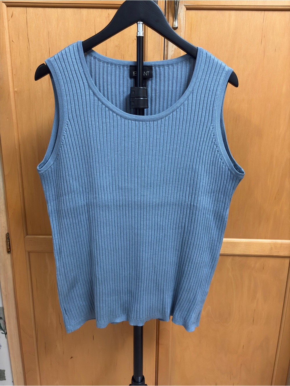 Lane Bryant Ribbed Scoop Neck Tank Women’s Plus 18/2XL Dusty Blue Minimalist